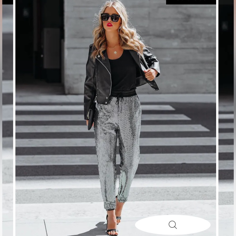 NWT Sequin Pocketed Joggers